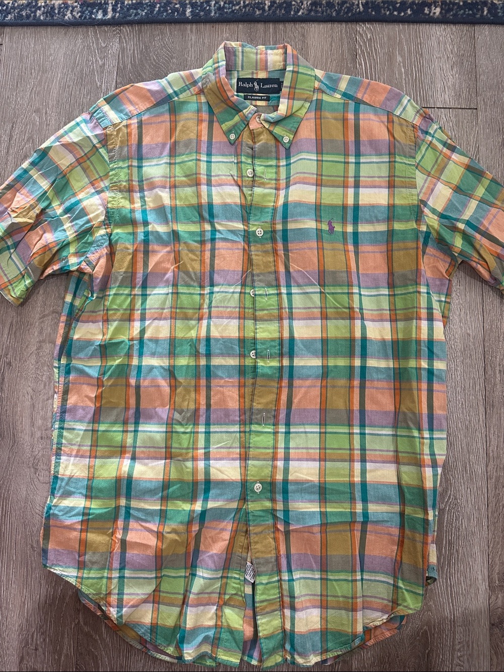 Ralph Lauren Multicolor Plaid Short-Sleeve Button-Down Shirt